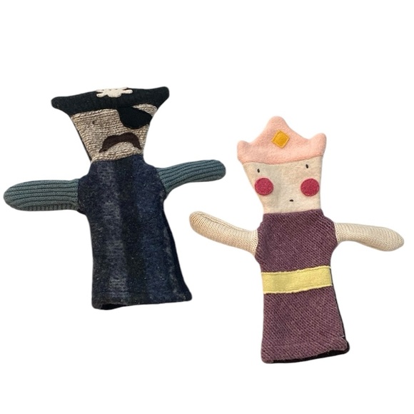 cate & levi Other - Cate & Levi Pirate Princess Handmade Upcycled Wool Animal Hand Puppets (2)